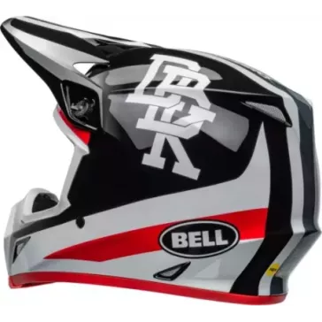 Casque BELL MX9 Mips Twitch DBK 24 Gloss blanc et noir