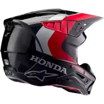 Casque Alpinestars S-M5 Honda Blanc Bleu Rouge Brillant