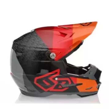 Casque 6D ATR-2 orange Rouge