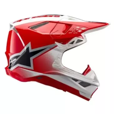 Casque Alpinestars S-M10 Unite Rouge Blanc Brillant