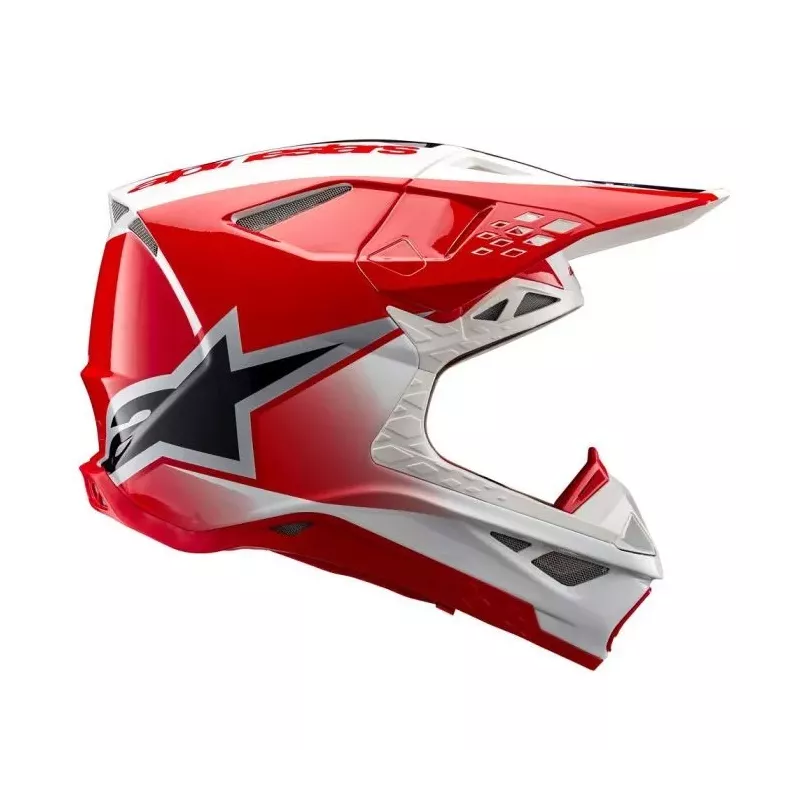 Casque Alpinestars S-M10 Unite Rouge Blanc Brillant
