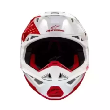 Casque Alpinestars S-M10 Unite Rouge Blanc Brillant