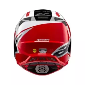 Casque Alpinestars S-M10 Unite Rouge Blanc Brillant