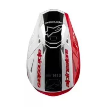 Casque Alpinestars S-M10 Unite Rouge Blanc Brillant