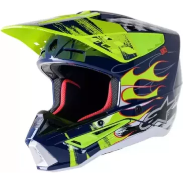 Casque ALPINESTARS S-M5 Rash navy jaune