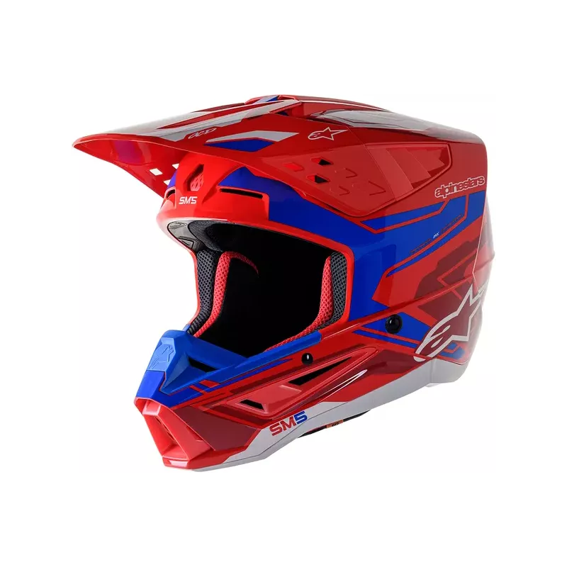 Casque ALPINESTARS S-M5 Action rouge bleu