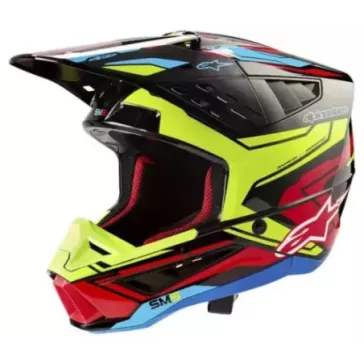 Casque ALPINESTARS S-M5 Action rouge bleu