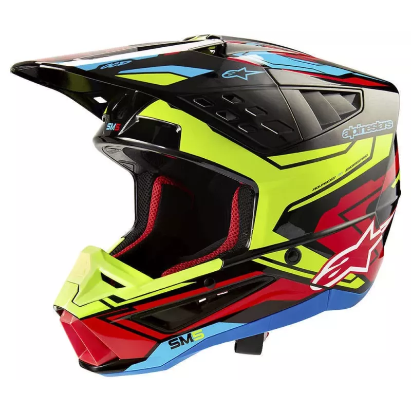 Casque ALPINESTARS S-M5 Action rouge bleu