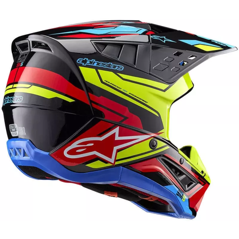 Casque ALPINESTARS S-M5 Action rouge bleu