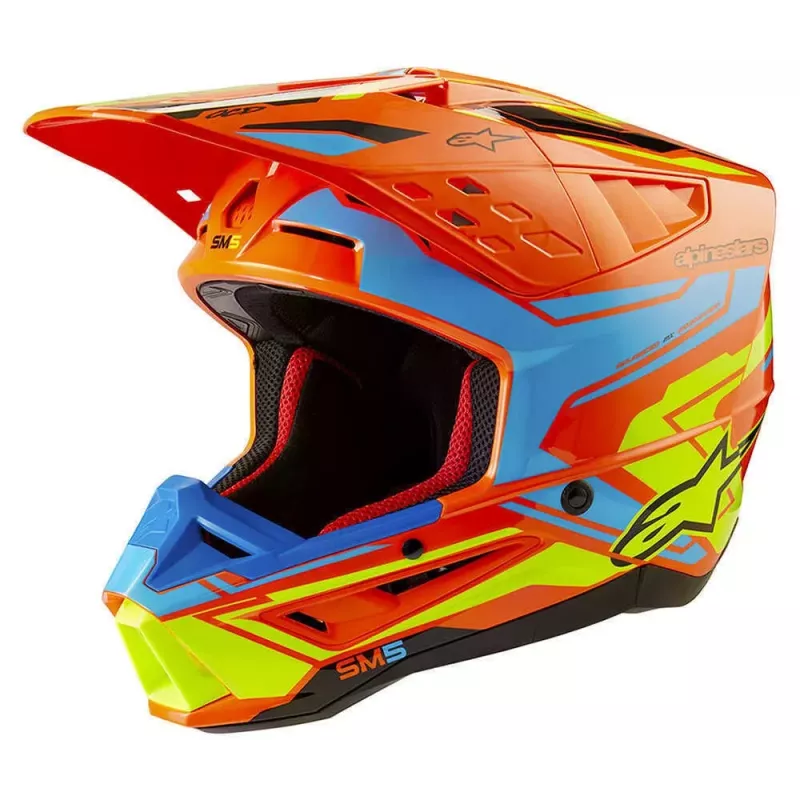 Casque ALPINESTARS S-M5 Action rouge bleu