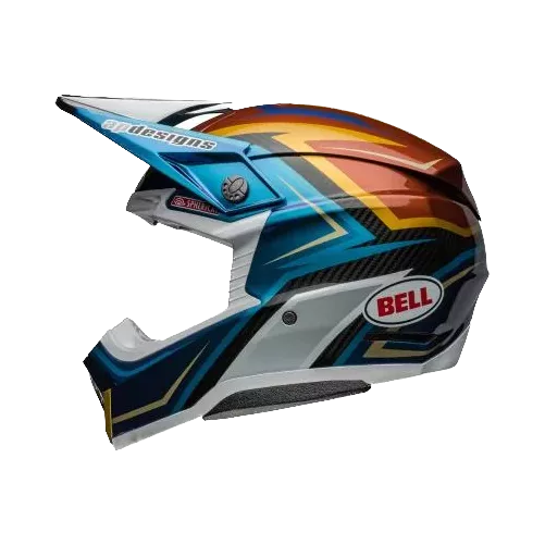 Casque BELL Moto 10 Spherical Tomac Replica 24 Gloss Blanc Or