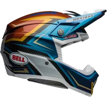 Casque BELL Moto 10 Spherical Tomac Replica 24 Gloss Blanc Or