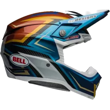 Casque BELL Moto 10 Spherical Tomac Replica 24 Gloss Blanc Or