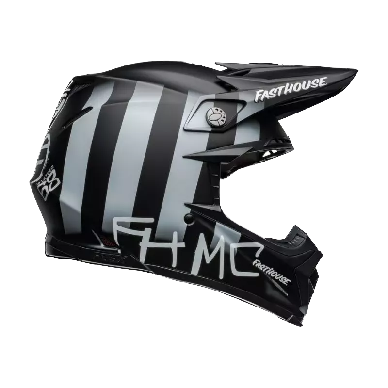 Casque BELL Moto 9S Flex Fasthouse MC Core Matte Noir Jaune