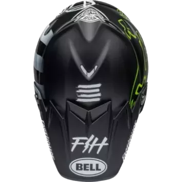 Casque BELL Moto 9S Flex Fasthouse MC Core Matte Noir Jaune