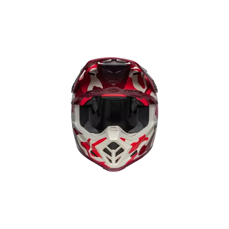 Casque BELL Moto 9S Flex Ferrandis Méchant Gloss Rouge Argent Casque BELL Moto 9S Flex Ferrandis Méchant Gloss Rouge Argent