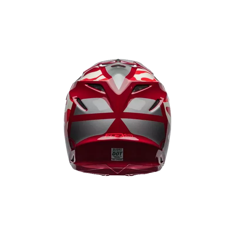 Casque BELL Moto 9S Flex Ferrandis Méchant Gloss Rouge Argent Casque BELL Moto 9S Flex Ferrandis Méchant Gloss Rouge Argent