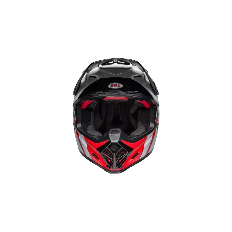 Casque BELL Moto 9S Flex Hello Cousteau Stripes Gloss Blanc Rouge Casque BELL Moto 9S Flex Hello Cousteau Stripes Gloss Blanc Rouge