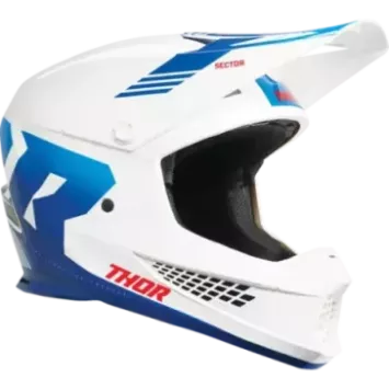 Casque THOR Sector 2 Carve Helmet White Blue