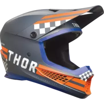 Casque THOR Sector 2 Carve Helmet Grey Orange Blue