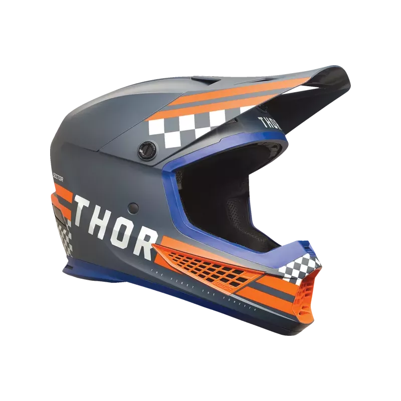 Casque THOR Sector 2 Carve Helmet Grey Orange Blue