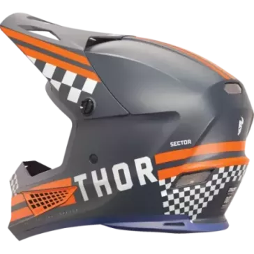 Casque THOR Sector 2 Carve Helmet Grey Orange Blue