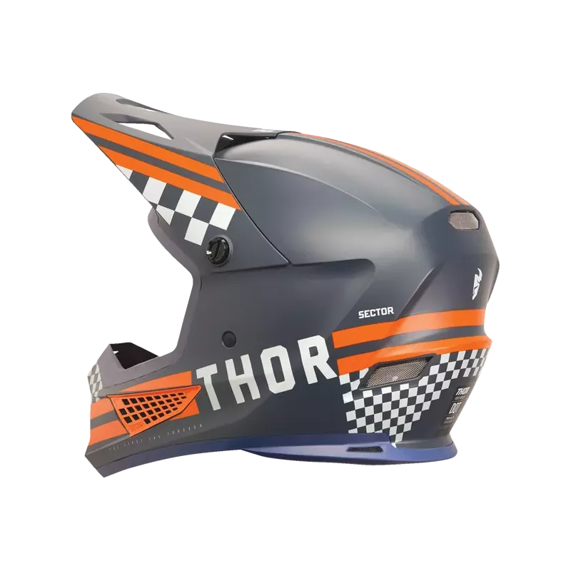 Casque THOR Sector 2 Carve Helmet Grey Orange Blue