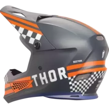 Casque THOR Sector 2 Carve Helmet Grey Orange Blue