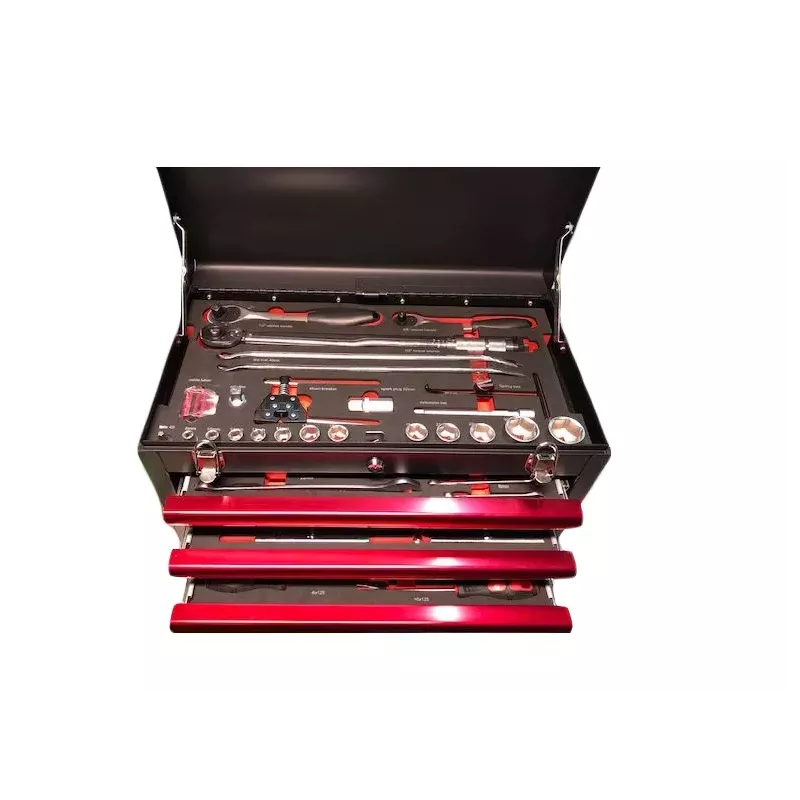 Caisse à outils MX Toolbox complète spéciale moto 65 éléments