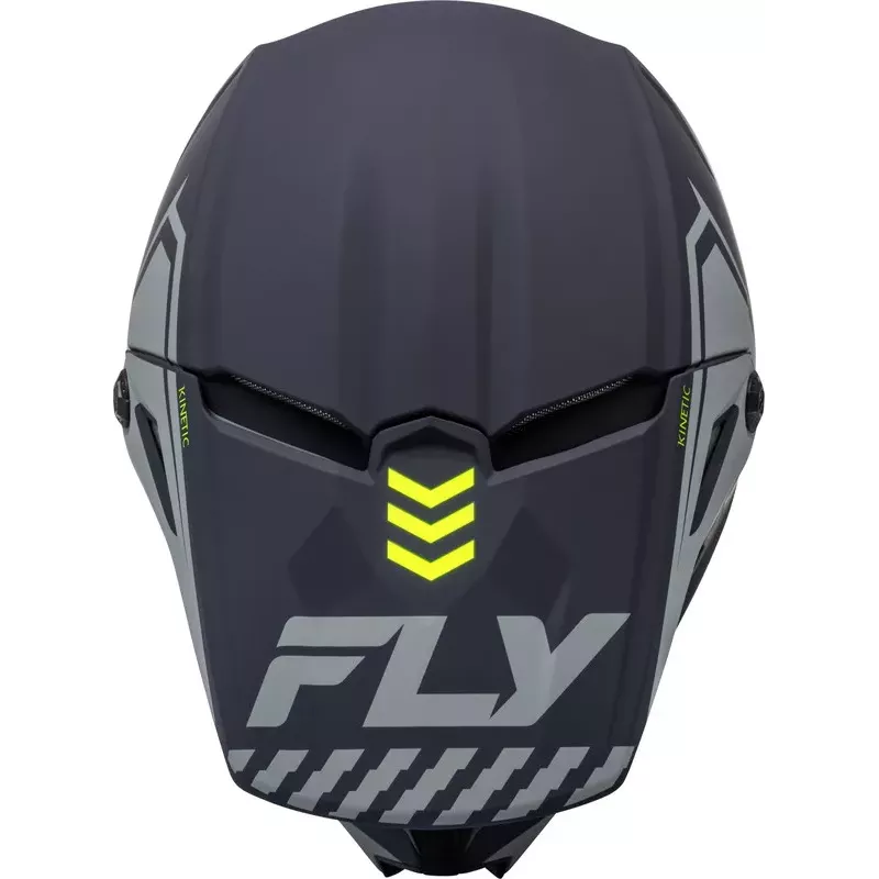 Casque FLY RACING Kinetic Menace - gris mat/jaune fluo Casque FLY RACING Kinetic Menace - gris mat/jaune fluo