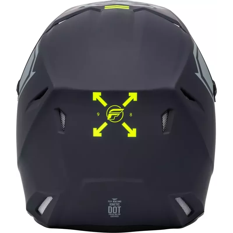 Casque FLY RACING Kinetic Menace - gris mat/jaune fluo Casque FLY RACING Kinetic Menace - gris mat/jaune fluo