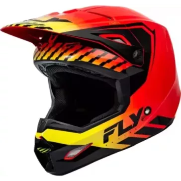 Casque FLY RACING Kinetic Menace - rouge/noir/jaune