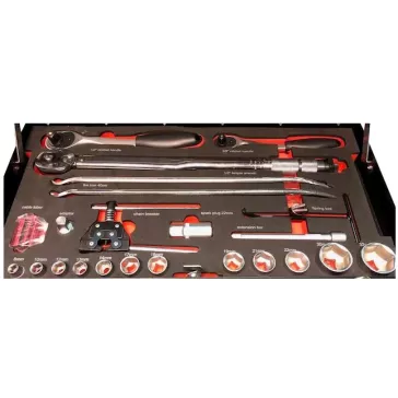 Caisse Ã  outils MX Toolbox complÃ¨te spÃ©ciale moto 65 Ã©lÃ©ments