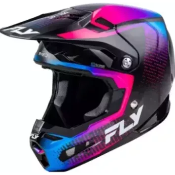 Casque FLY RACING Formula S Carbon Protocol - noir carbone/bleu/rose