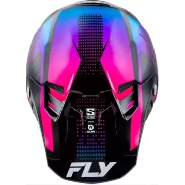 Casque FLY RACING Formula S Carbon Protocol - noir carbone/bleu/rose