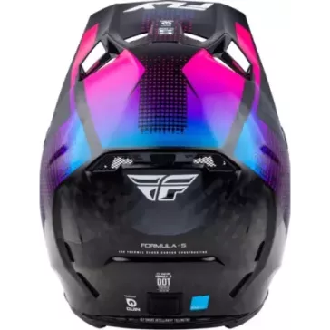 Casque FLY RACING Formula S Carbon Protocol - noir carbone/bleu/rose