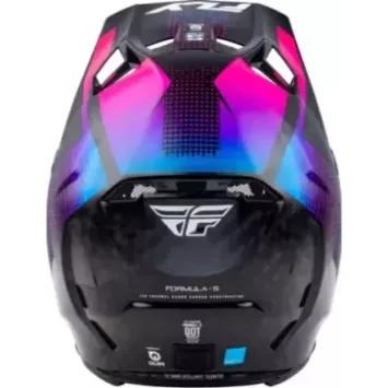 Casque FLY RACING Formula S Carbon Protocol - noir carbone/bleu/rose