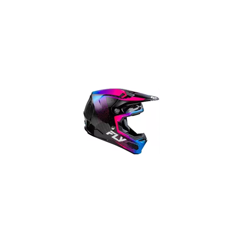 Casque FLY RACING Formula S Carbon Protocol - noir carbone/bleu/rose
