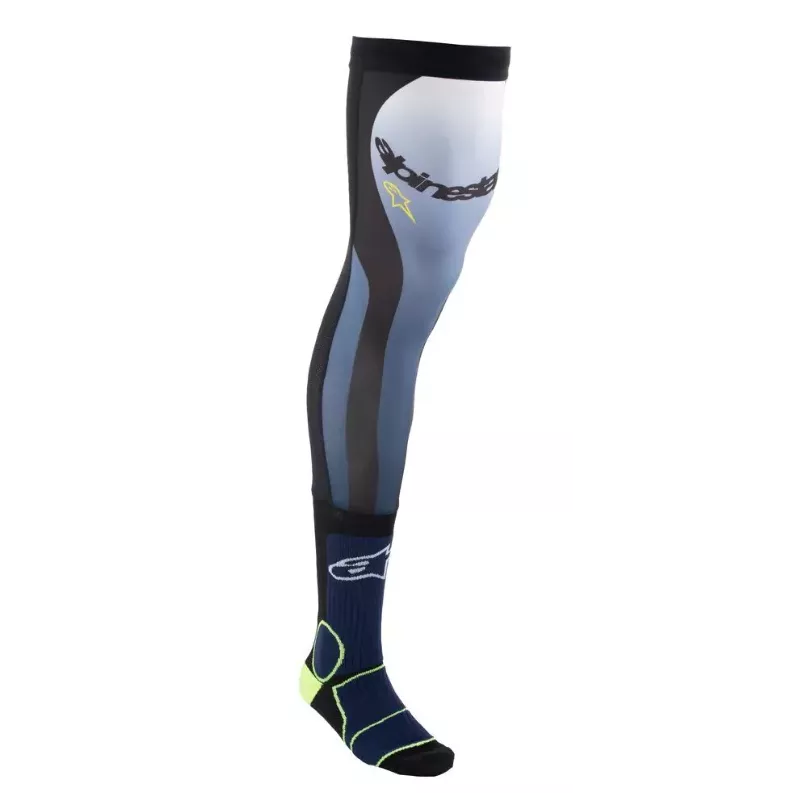 Chaussettes Alpinestars Knee Marine Nuit Jaune Fluo