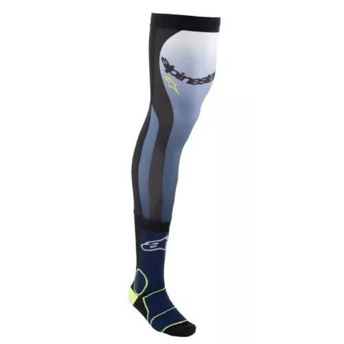 Chaussettes Alpinestars Knee Marine Nuit Jaune Fluo