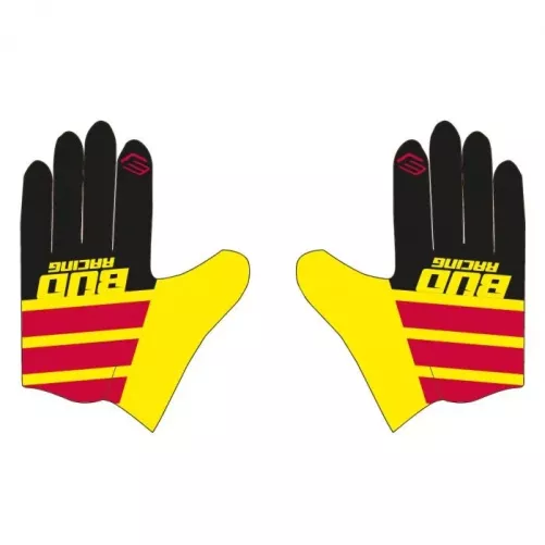 Gants BUD SX Lite Lazer Jaune Rouge Noir
