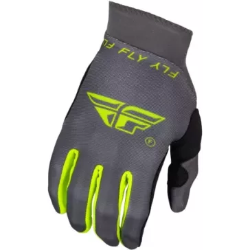 FLY RACING Gants FLY RACING Pro Lite gris / jaune fluo