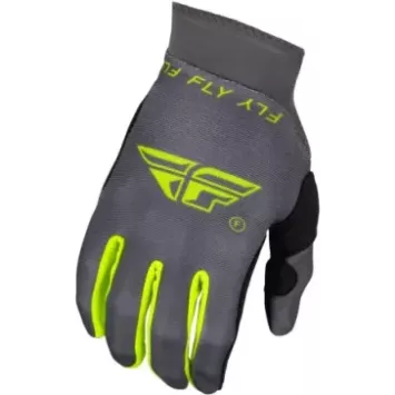 FLY RACING Gants FLY RACING Pro Lite gris / jaune fluo