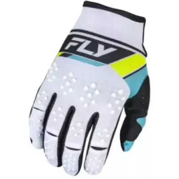 Gants FLY RACING Kinetic Prix - blanc/noir/Hi-Vis