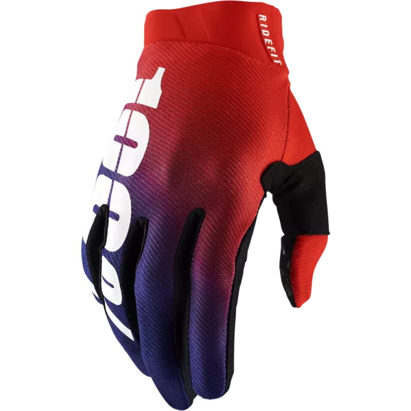 Gant 100% Ridefit rouge et bleu
