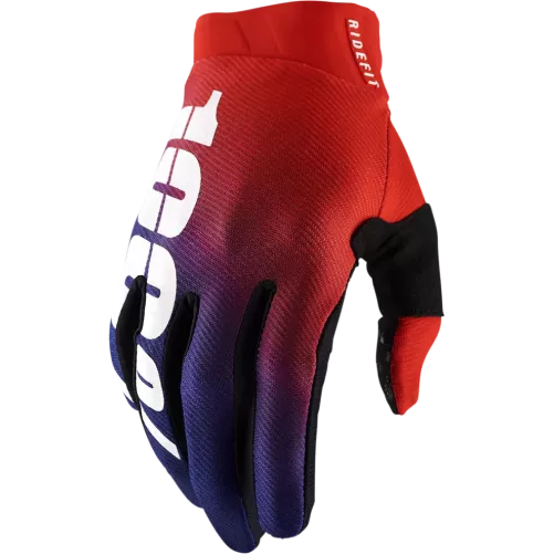 Gant 100% Ridefit rouge et bleu