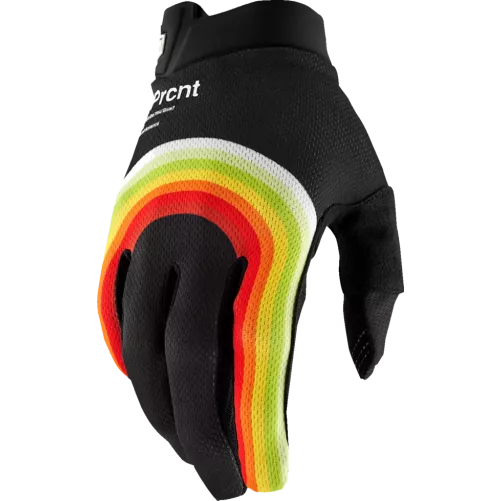 Gant 100% iTrack noir,orange,jaune et vert