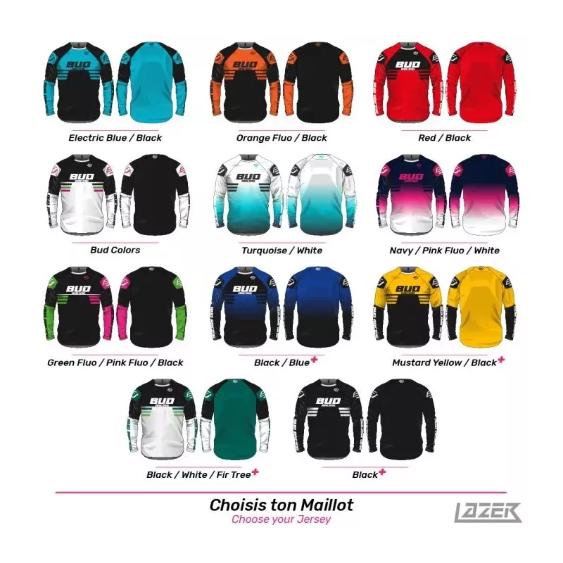 Maillot BUD RACING Lazer personnalisé