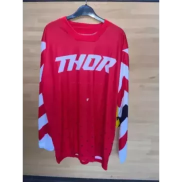Maillot THOR Pulse 19 Stunner Rouge Blanc Taille L