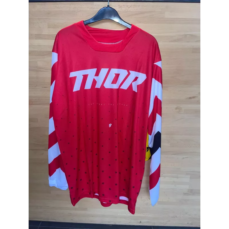 Maillot THOR Pulse 19 Stunner Rouge Blanc Taille L